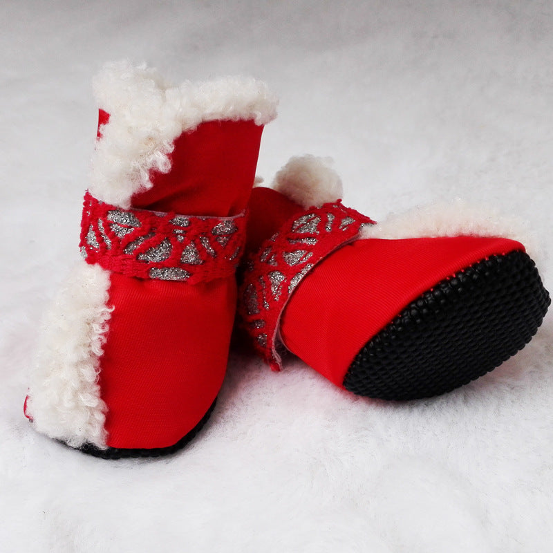 Cotton Snow Boots for Pet Winter Adventures