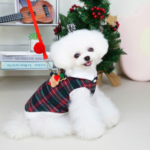 Christmas Plaid Vest for Two-Legged Pets