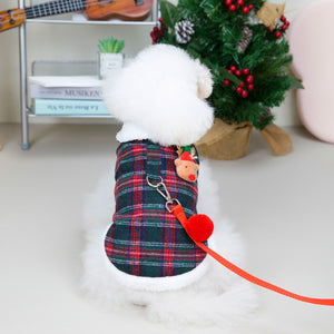 Christmas Plaid Vest for Two-Legged Pets
