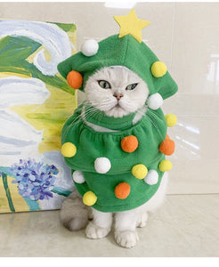 Funny Christmas Tree Costume for Dogs and Cats