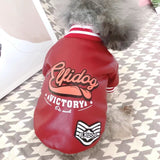 Cotton-Padded Leather Clothes for Small Dogs