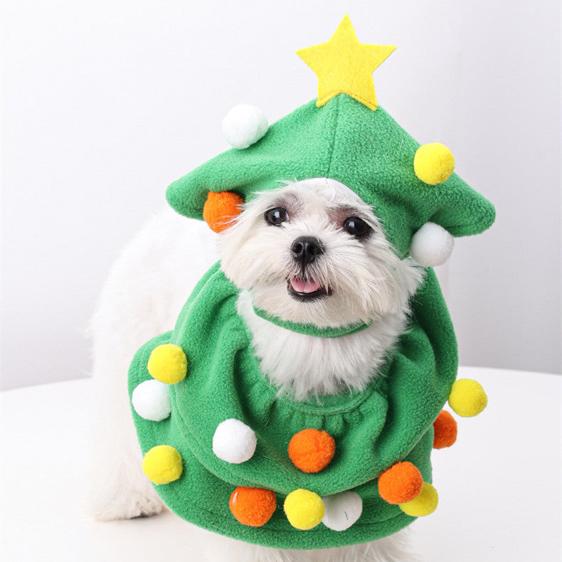 Funny Christmas Tree Costume for Dogs and Cats