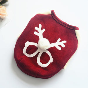 Winter Jacket Coat for Dogs with Christmas Theme