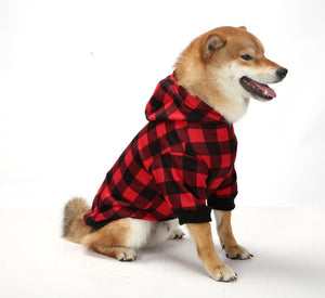 Plaid Hooded Two-Leg Sweater for Christmas