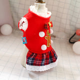 Red Plaid Dog Clothes for a Stylish New Year