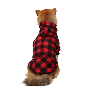 Plaid Hooded Two-Leg Sweater for Christmas