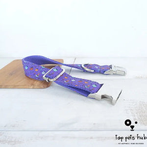 Spooky Purple Dog Collar Set