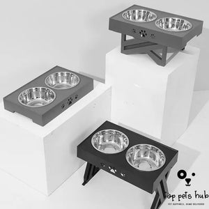 Adjustable Stainless Steel Pet Food Bowl