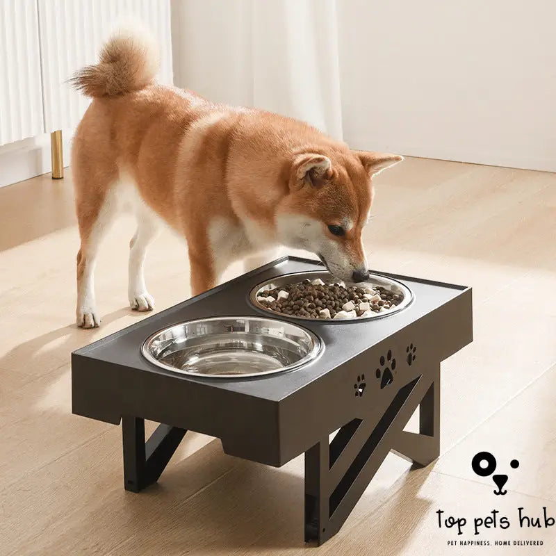 Adjustable Stainless Steel Pet Food Bowl