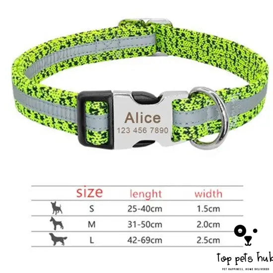 Adjustable Pet Collar with Nameplate