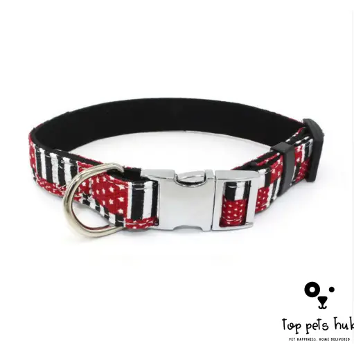 Adjustable Metal Buckle Fabric Collar for Small