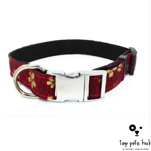 Adjustable Metal Buckle Fabric Collar for Small