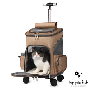 TravelComfy Pet Trolley Backpack