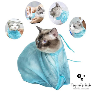 Adjustable Soft Cat Grooming Bag for Washing and Nail