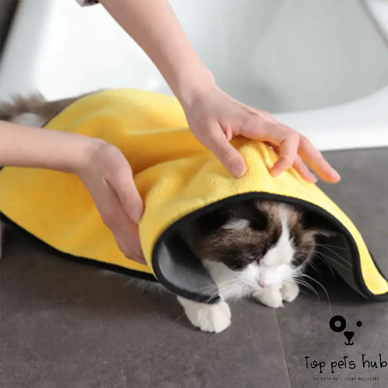 Absorbent Plus-sized Shower Bath Towel for Pets