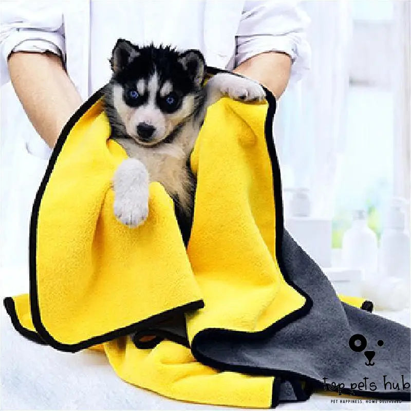 Absorbent Plus-sized Shower Bath Towel for Pets