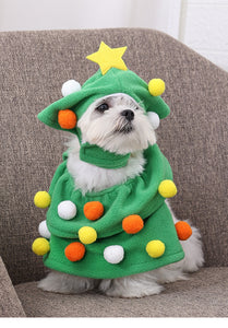 Funny Christmas Tree Costume for Dogs and Cats