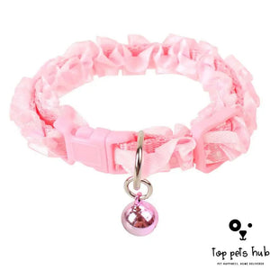 Sweet Pet Collar with Lace and Bell