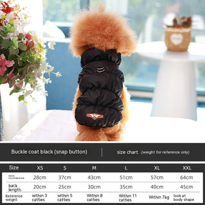 Warm Cotton Vest with Buckle for Dogs