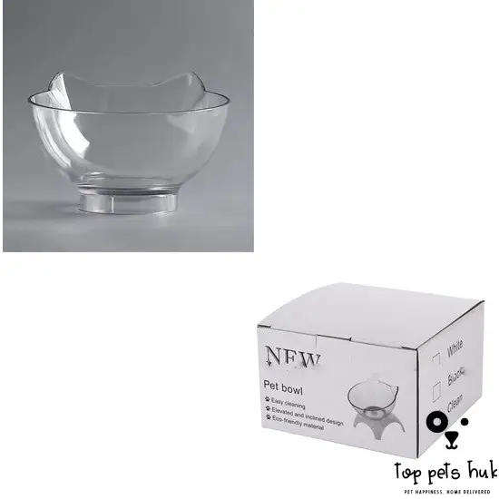 CerviSafe Non-Slip Double Cat Bowl with Raised Stand