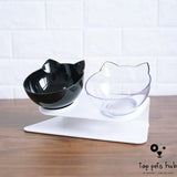 CerviSafe Non-Slip Double Cat Bowl with Raised Stand