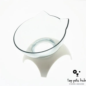 CerviSafe Non-Slip Double Cat Bowl with Raised Stand