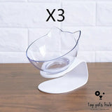 CerviSafe Non-Slip Double Cat Bowl with Raised Stand