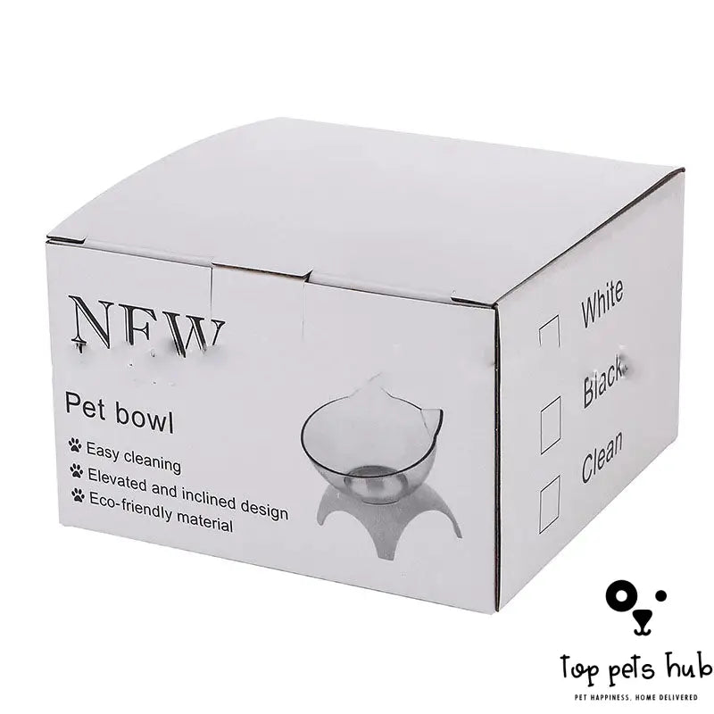 CerviSafe Non-Slip Double Cat Bowl with Raised Stand