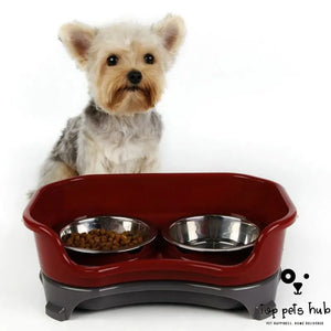 Double Basin Splash-proof Pet Bowl