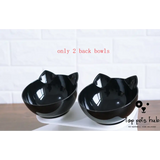 Inclined Food Cat Ear Pet Bowl