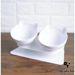 Inclined Food Cat Ear Pet Bowl