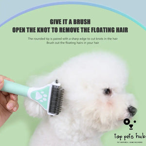 Double Sided Open Knot Dog Brush