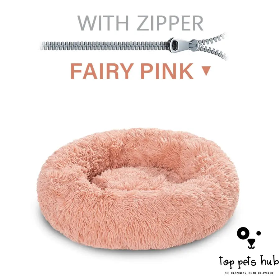 CozyPaws Fluffy Donut Dog Bed