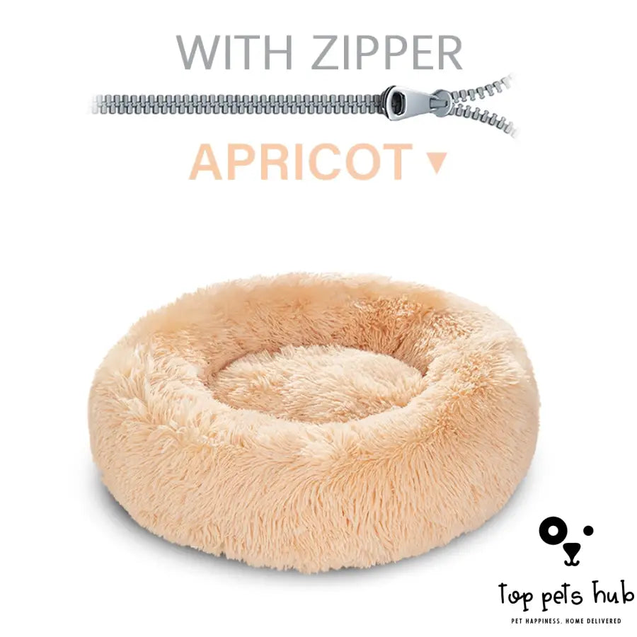 CozyPaws Fluffy Donut Dog Bed