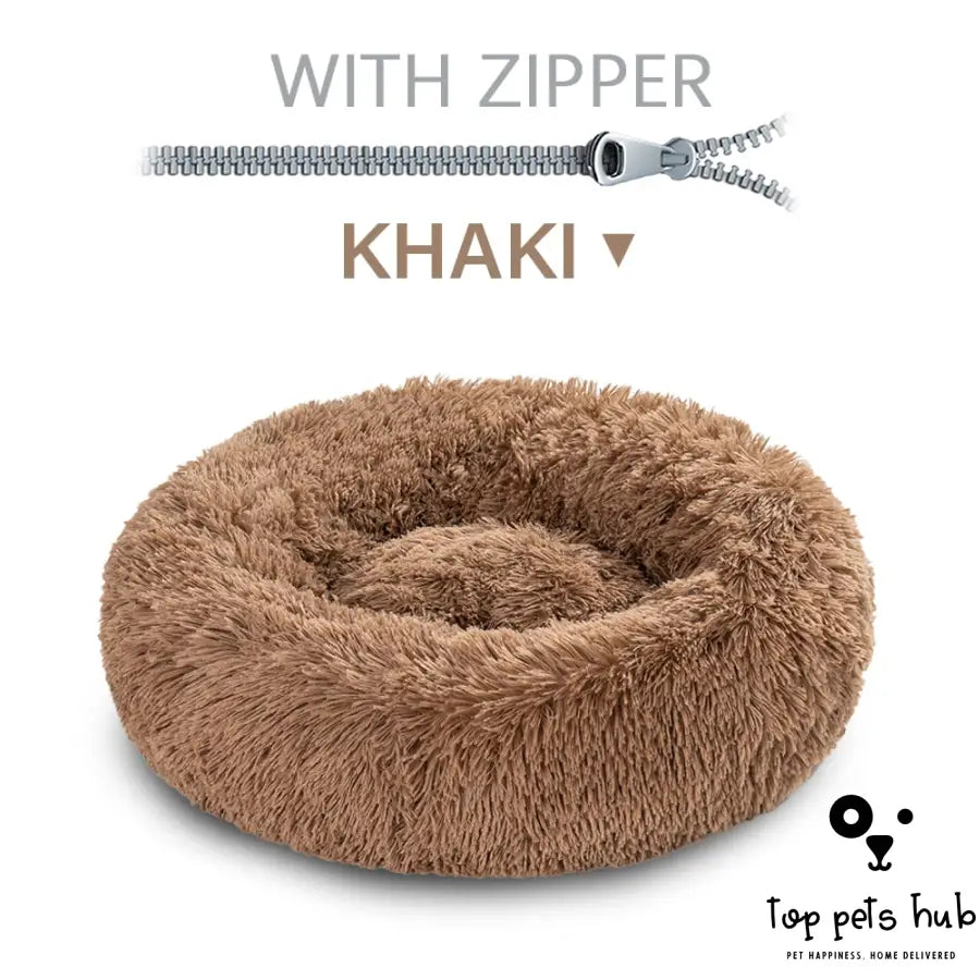 CozyPaws Fluffy Donut Dog Bed