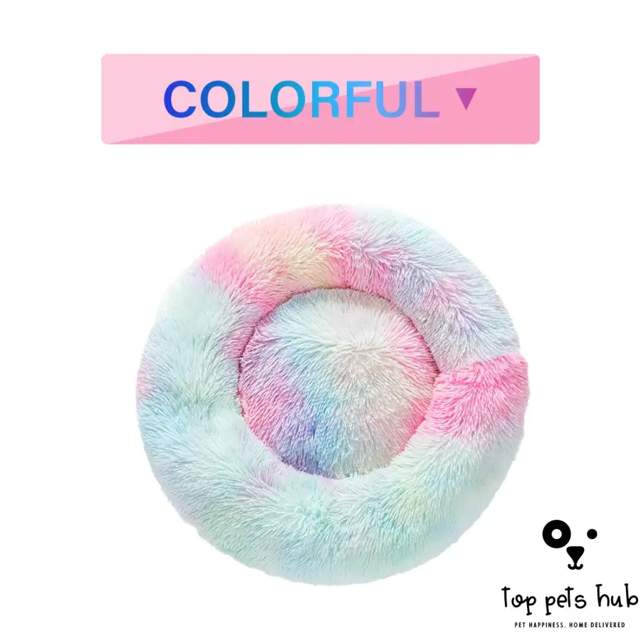 CozyPaws Fluffy Donut Dog Bed