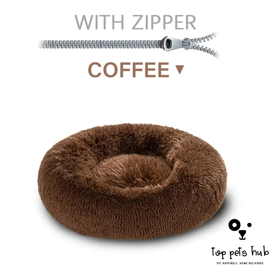 CozyPaws Fluffy Donut Dog Bed