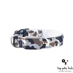 StealthyPaws Camouflage Luminous Dog Collar