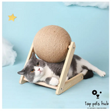 Vertical Sisal Cat Toy with Catching Ball