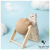 Vertical Sisal Cat Toy with Catching Ball
