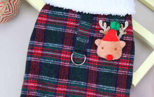 Christmas Plaid Vest for Two-Legged Pets