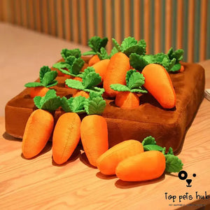 VeggieChew Carrot Plush Dog Toy
