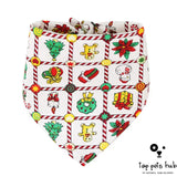 Christmas Cotton Printed Pet Dress Triangle Scarf