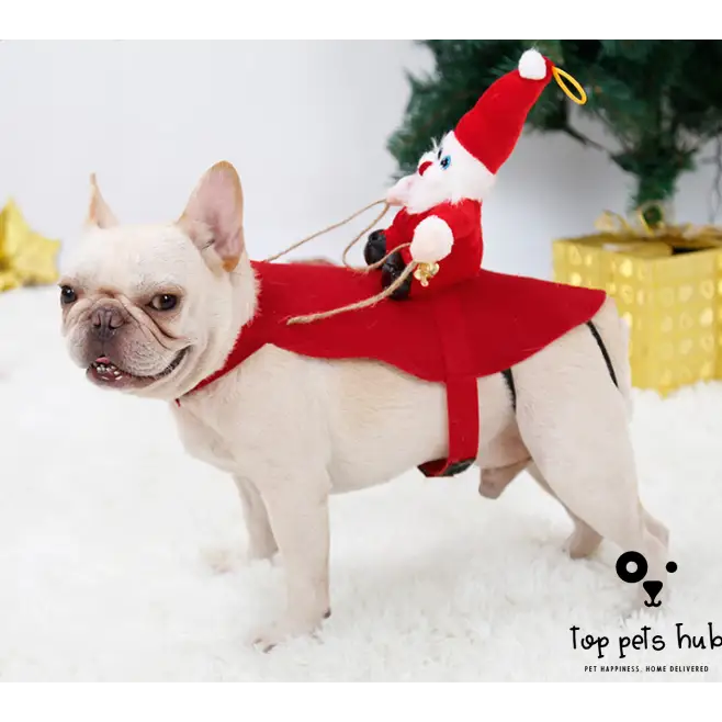 FestivePaws Santa Claus Riding Deer Dog Christmas Clothes