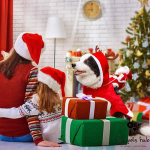 FestivePaws Santa Claus Riding Deer Dog Christmas Clothes