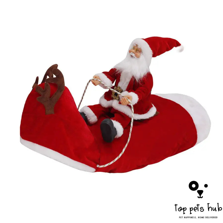 FestivePaws Santa Claus Riding Deer Dog Christmas Clothes