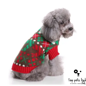 Festive Knit Turtleneck Christmas Sweater for Pets