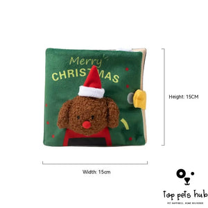 Christmas Cute Cloth Dog Hide Food Book Pet Toys