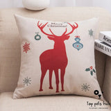 Festive Christmas Linen Pillowcase