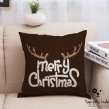 Festive Christmas Linen Pillowcase